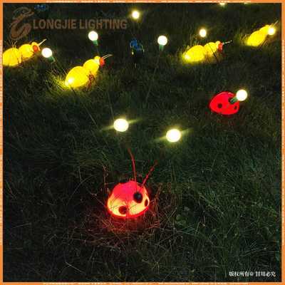 高1米 七星瓢虫发光灯 动态文旅夜游灯光公园装饰灯