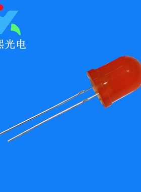 10MM红色led灯珠发光二极管 f10红光 高亮直插红发红灯