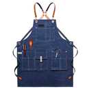 奶茶店理发美甲画画室围裙定制LOGO印字花店围裙服务员工作服加工