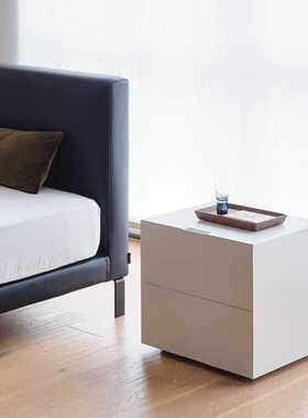 coconordic|Vem Min白色床头柜北欧日式多色原木现代卧室收纳边柜