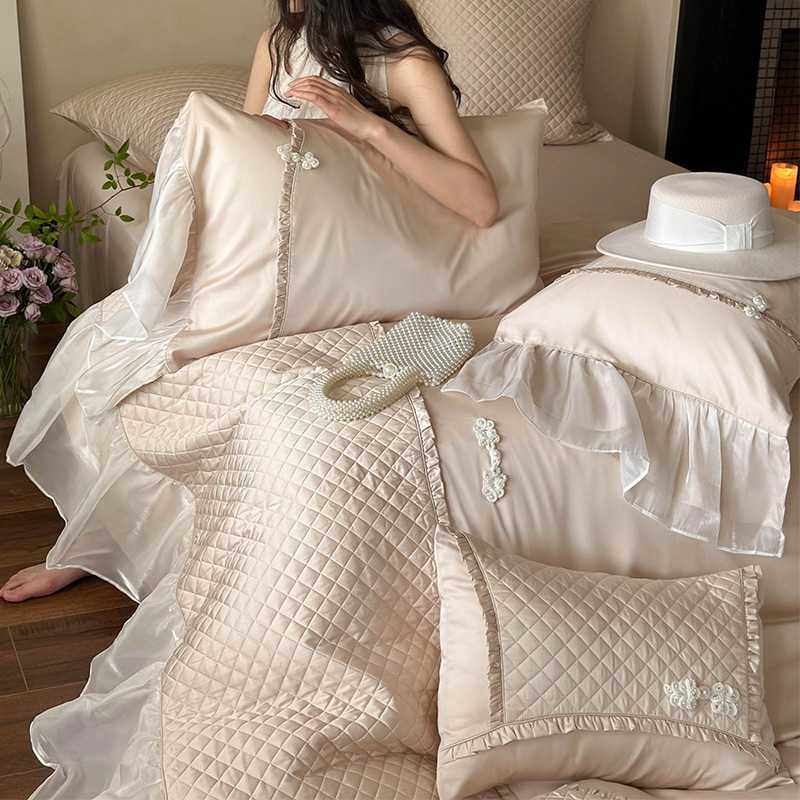 慕里 100长绒棉四件套绗缝刺绣少女心花边纯棉被套床单床上用品,畜牧/养殖物资,畜牧/养殖器械,淘宝优惠券,粉丝福利购,淘宝优惠卷