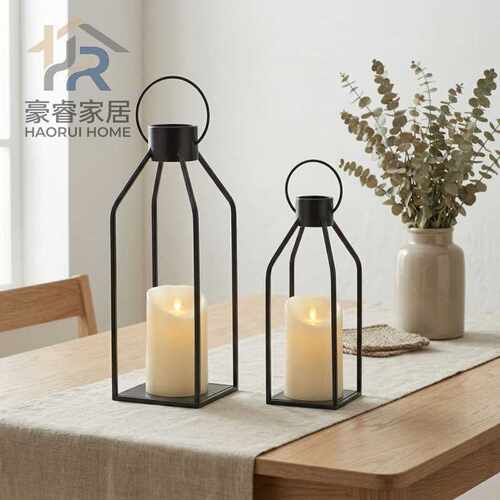 跨境热卖美式复古铁艺风灯防锈加厚户外别墅庭院咖啡厅落地装饰灯