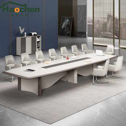 大型会议桌长桌简约现代长条桌洽谈桌培训桌会议室桌椅组合办公桌