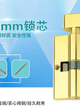 35X35PBKT 欧式室内门全铜锁芯 大扁钮纯铜锁芯 厂家直销