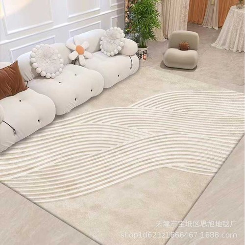 2023新款轻奢风房间沙发地垫加厚仿羊绒高级设计感地毯客厅茶几毯