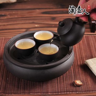 茶壶茶杯 家用便携紫砂茶盘陶瓷整套功夫茶具茶道6寸旅行茶具套装