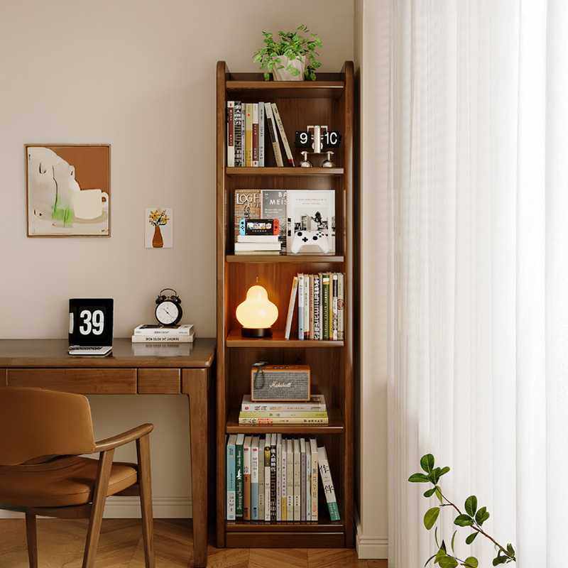 胡桃色角落置物架落地实木转角书架一体靠墙储物柜客厅窄收纳柜子,鲜花速递/花卉仿真/绿植园艺,其它园艺用品,淘宝优惠券,粉丝福利购,淘宝优惠卷