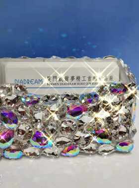 K-052 镶钻新款单格名片座文具名片盒台礼品透明名片架