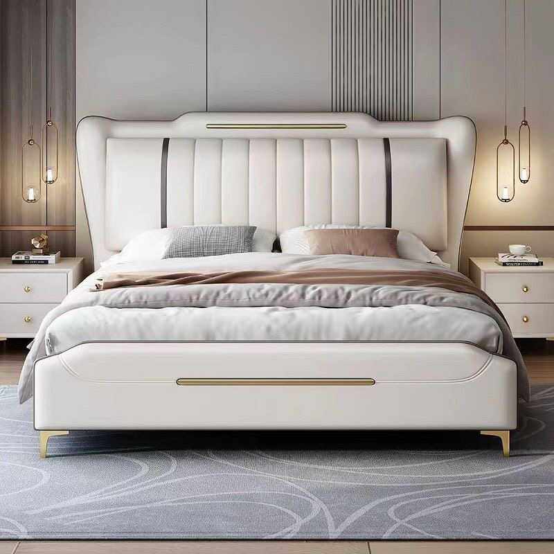 W1TR轻奢风1.8/1.5米床现代简约双人床实木软包储物婚床主卧,3C数码配件,摄像机配件,淘宝优惠券,粉丝福利购,淘宝优惠卷