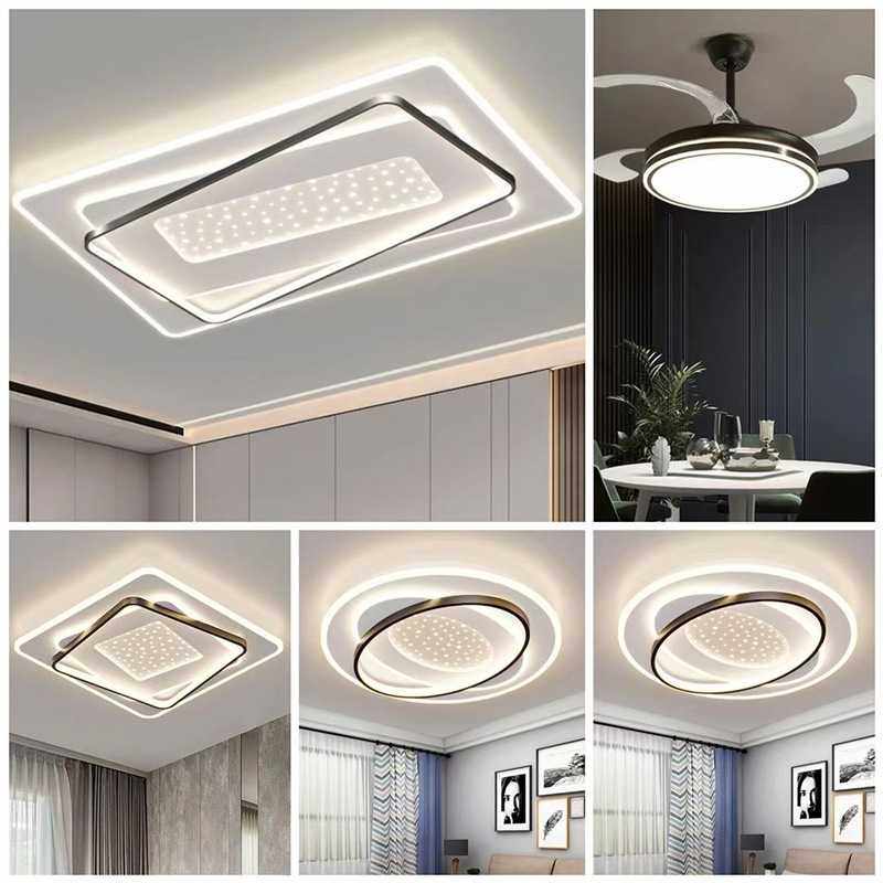 简约现代客厅主灯大气led吸顶灯2023年新款卧室灯饰中山灯具套餐