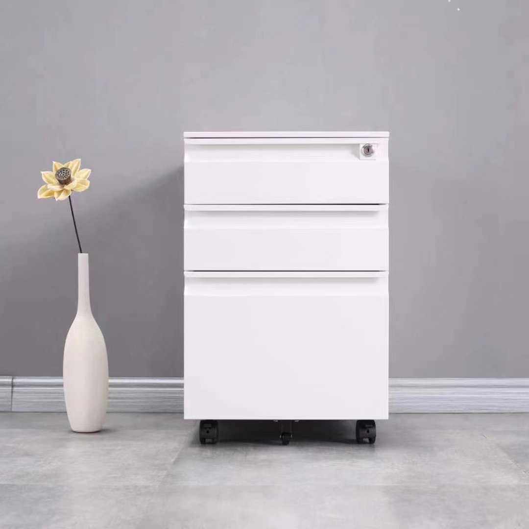 钢制移动矮柜活动柜办公室桌下文件柜带轮子柜储物柜多功能收纳