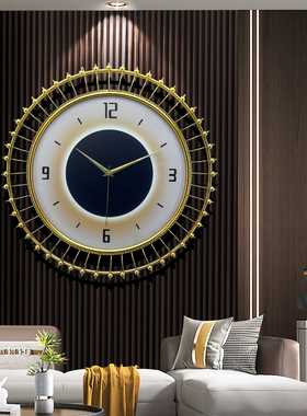 扫秒机芯欧式中国电池单面太阳机芯大简约极简挂钟铁艺wall colck