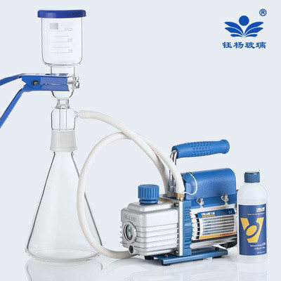 砂芯过滤装置1000ml 含真空泵 带泵抽滤装置 溶剂过滤器送真空管