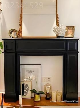 美式欧复古式式炉装饰柜装饰壁炉架雕花乡村民宿法客厅URY玄壁关