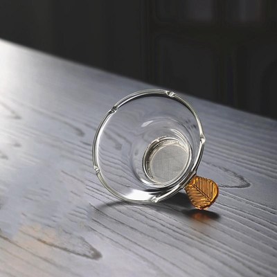 玻璃茶漏茶滤不锈钢过滤网茶隔公杯漏斗滤茶器一体耐热功夫茶具