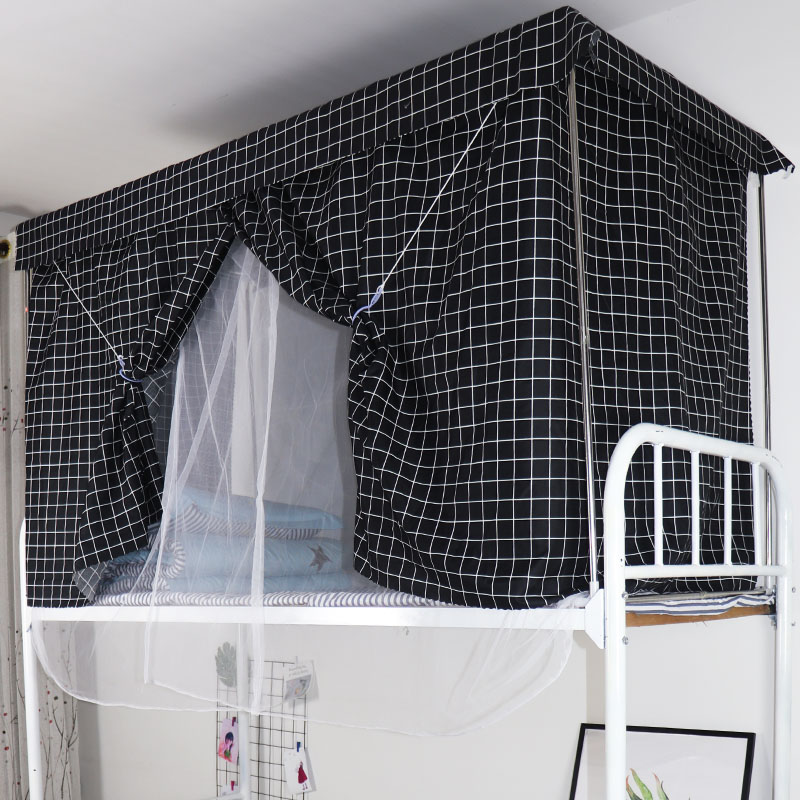 2022新款高级大学生宿舍床帘蚊帐一体式上M铺下铺遮光男女寝室两
