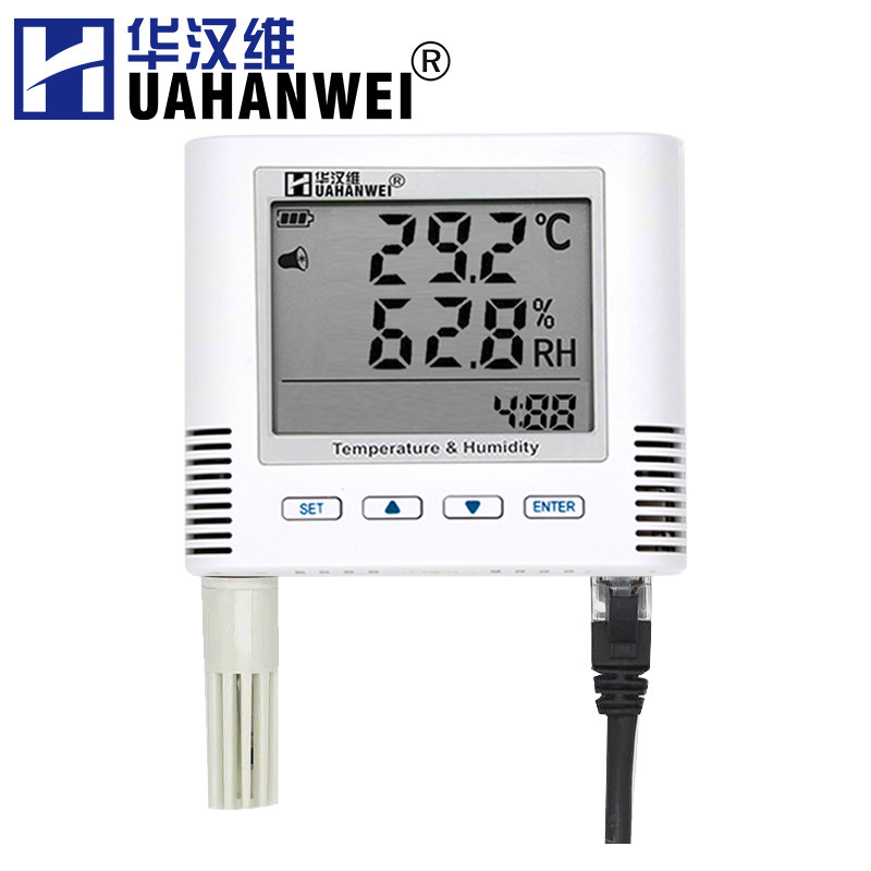 IP/TCP网络型温湿度计 机房工业集中监控温湿度报警器RJ45局域网