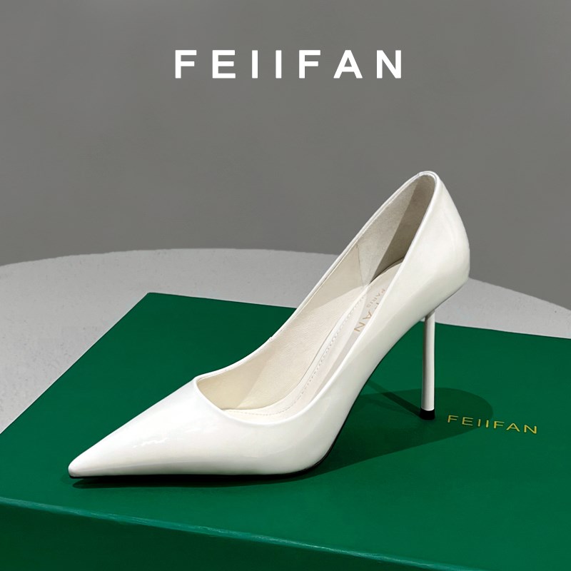 白色高跟鞋2025春秋新款高级感细跟法式不累脚绝T美气质尖头单鞋