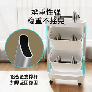 卧室小推车置物i架落地可移动床边分层床头多层带滑轮收纳储物架
