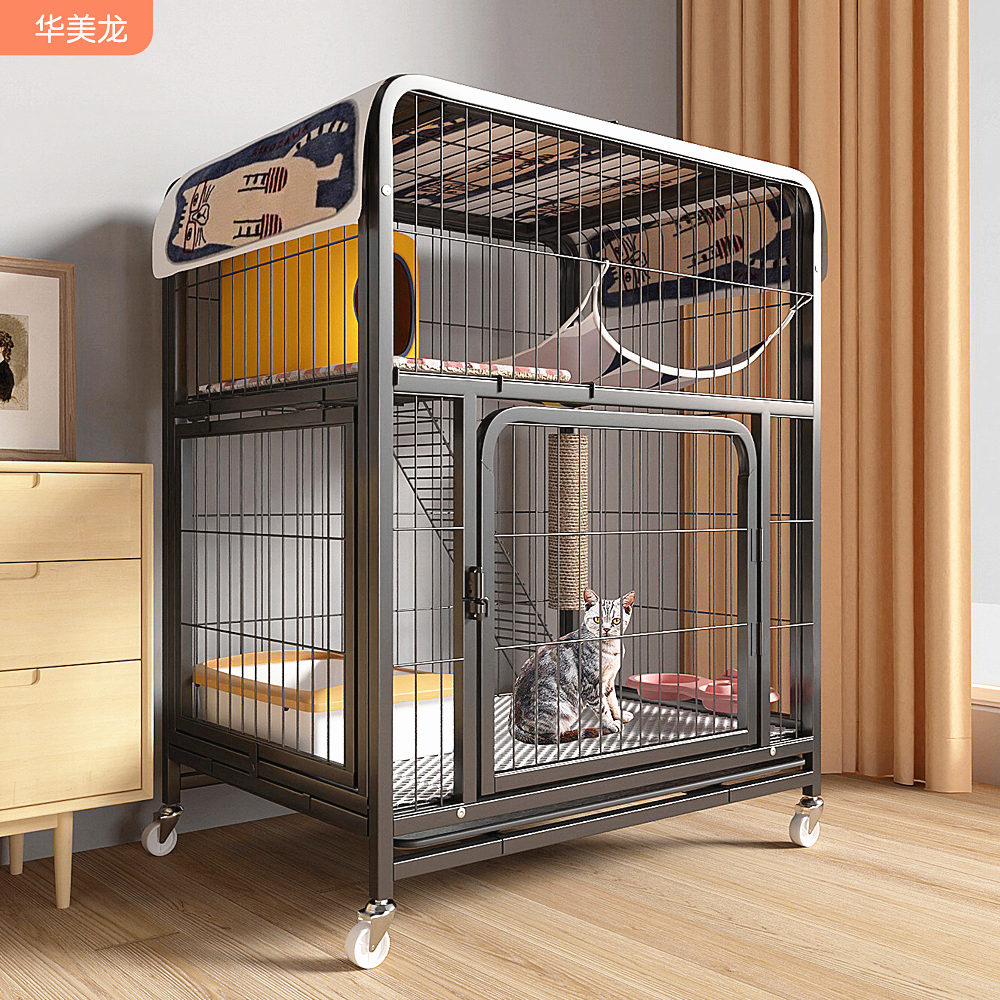 猫笼子猫别墅家用室内超大自由空间带厕所一体猫舍猫屋猫咪猫窝