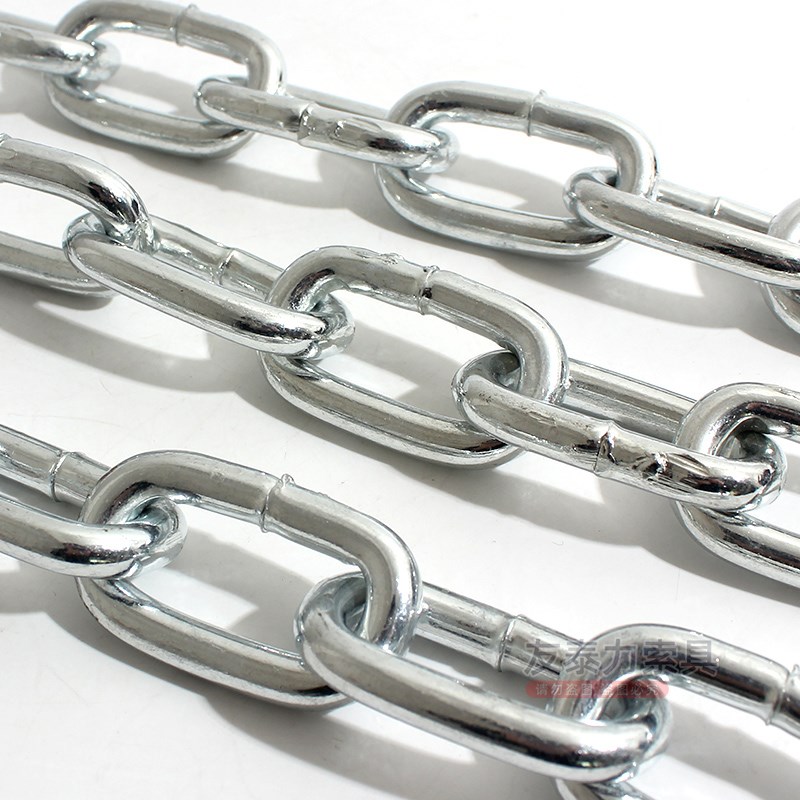 整袋50斤铁链条镀锌铁链子锁链锁狗链加长M2 -16mm特粗焊接铁链条