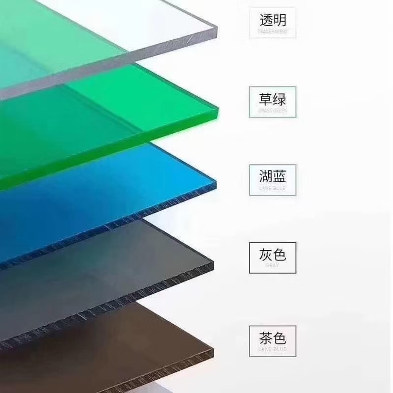 PC耐力板透明阳光板种植大棚采光聚碳酸酯板雨棚平板阳光房采光板