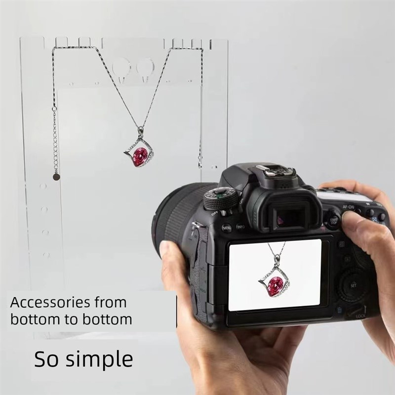 珠宝饰品白底图拍摄道具亚克力透明首饰拍照展示架项炼摄影工具