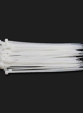 白色8*300mm自锁式尼龙扎带200条塑料束线绑线带包邮