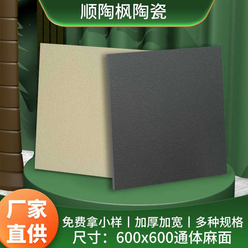 600X600通体模具麻面纯色仿古地砖卫生间防滑地板哑光墙面瓷砖