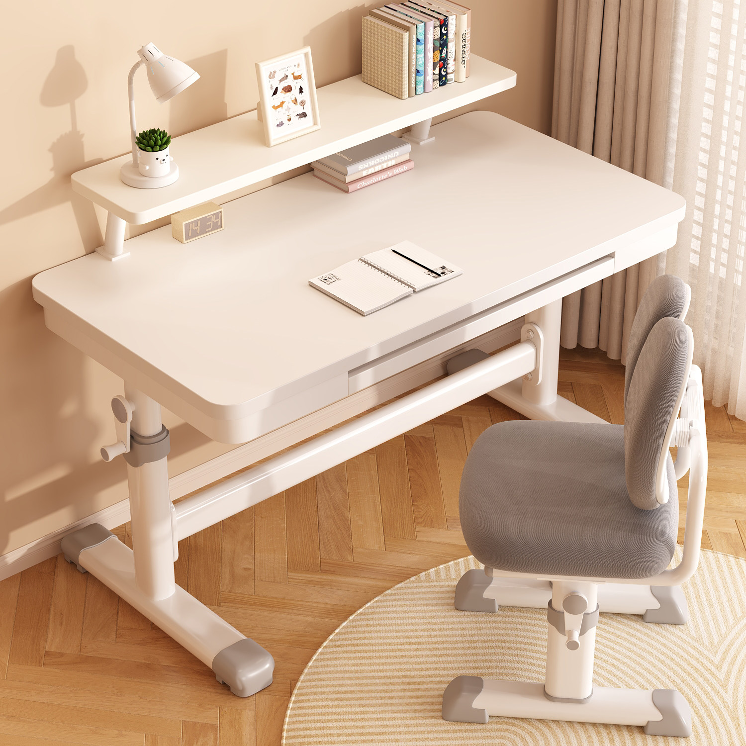 儿童学习桌小学生家用写字书桌可升降课桌椅套装卧室专用简易桌子,住宅家具,儿童学习桌,淘宝优惠券,粉丝福利购,淘宝优惠卷