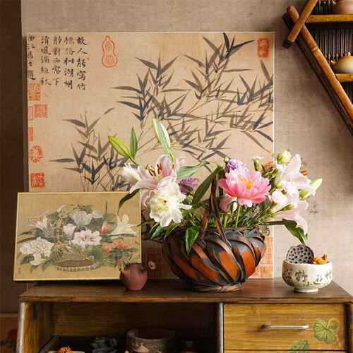 倪瓒墨竹 国风新中式东方水墨竹子壁画客厅餐厅书房茶室装饰挂画