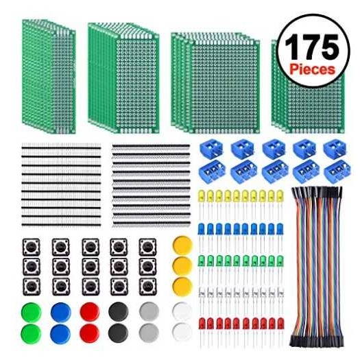 175PCS 电子元器件 PCB板 LED二极管 连接器 接线端子轻触开关