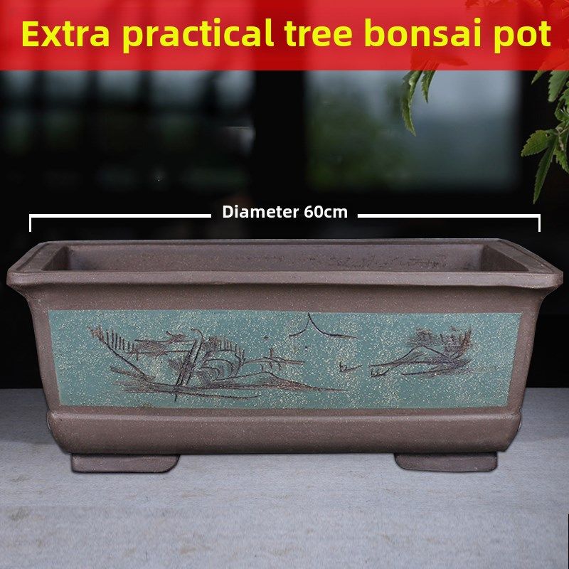 宜兴紫砂矩形槽盆多肉老堆梅花超大盆景盆园林绿化假山室内花盆,鲜花速递/花卉仿真/绿植园艺,洒水/浇水壶,淘宝优惠券,粉丝福利购,淘宝优惠卷