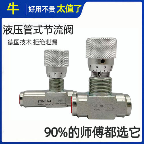 单向节流阀STUG1/4 STBG3/8 2VRFU VRFB 400S600双向油缸调速度