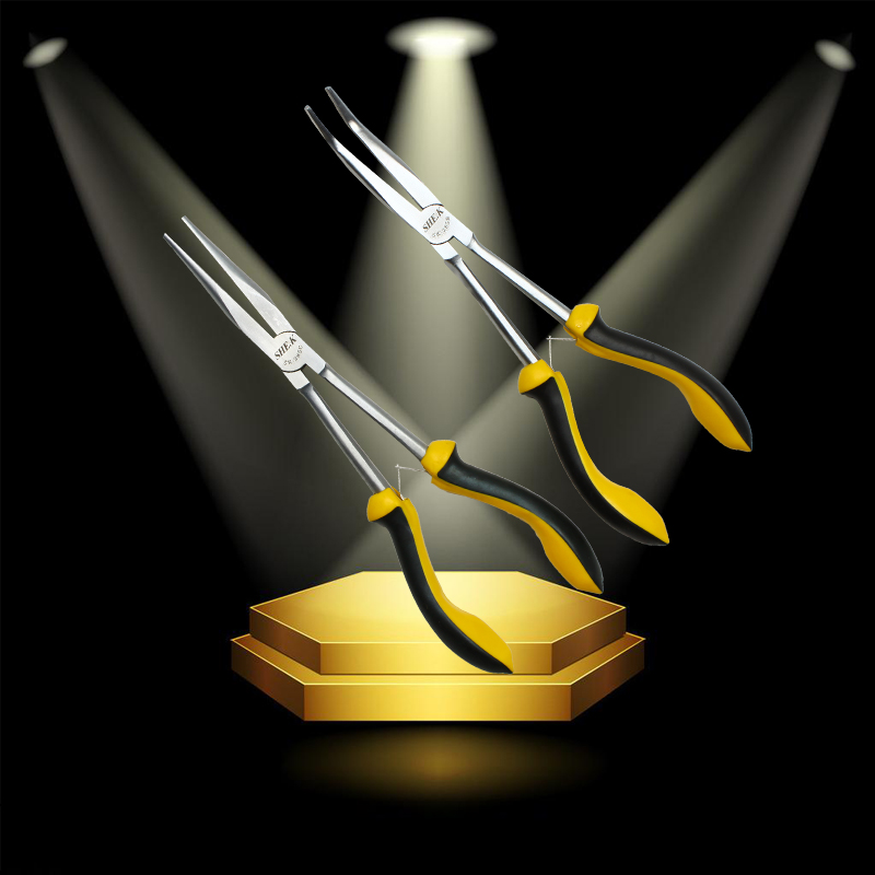 赛科 加长弯嘴/尖嘴钳 11寸*275MM 加长尖直咀钳 夹持钳 SK-285