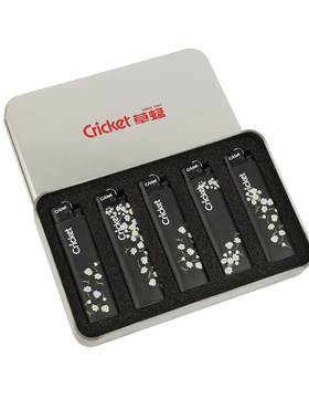 【全黑小雏菊】正品草蜢cricket砂轮打火机个性创意潮广告刻字送