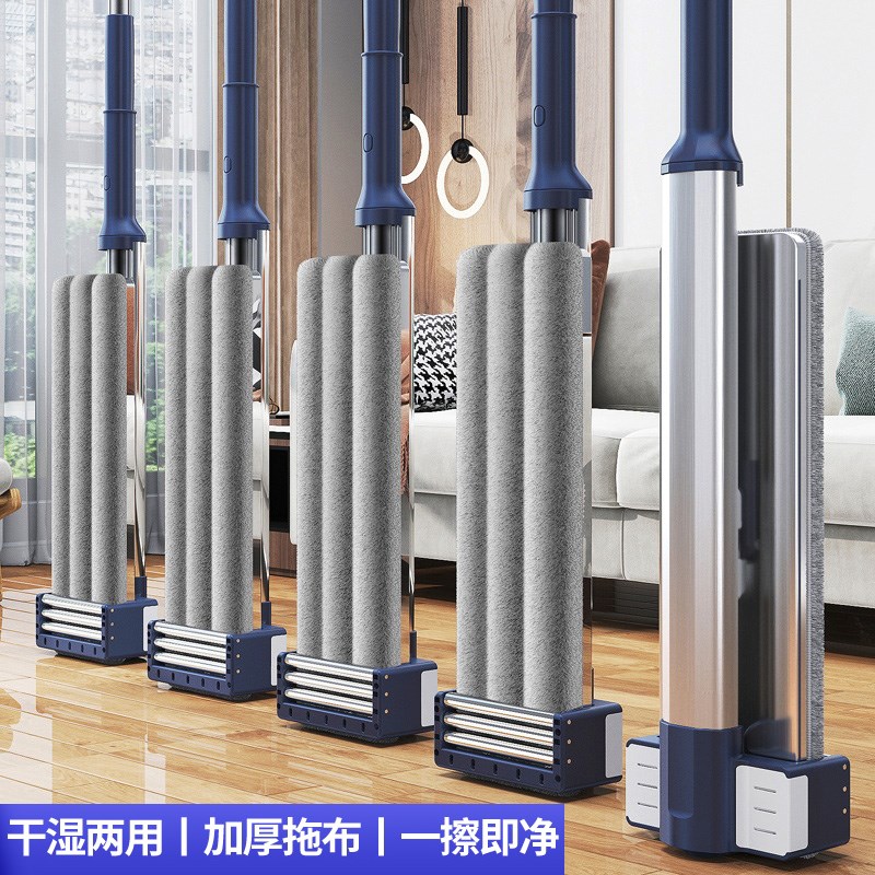 拖把家用一拖净202r4新款拖布免手洗平板拖把懒人拖地神器
