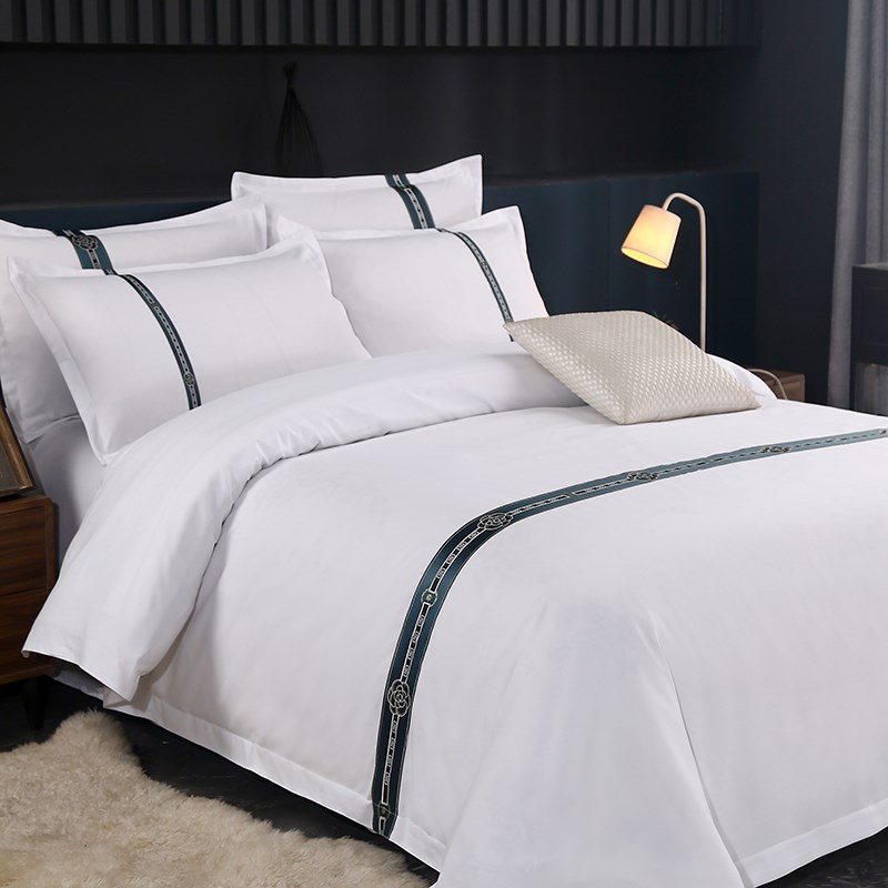 酒店床品一整套被子被褥全套八件套白宾馆K民宿专用床单四件套灰
