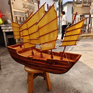 定制郑和宝船模型古船唐宋明清官船漕运船红头船福U船广船景观装