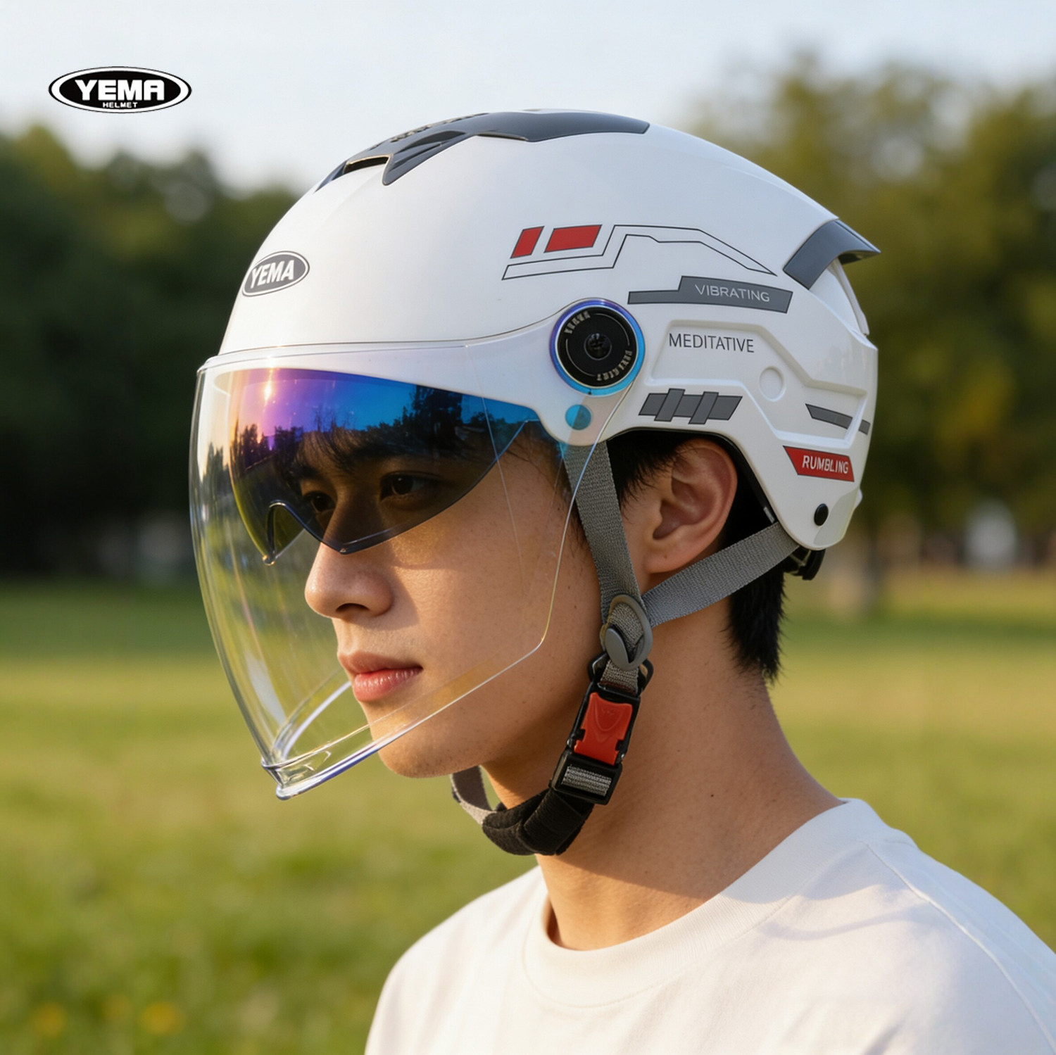 野马2026新款电动车头盔新国标3C认证女夏季防晒电瓶车安全帽男