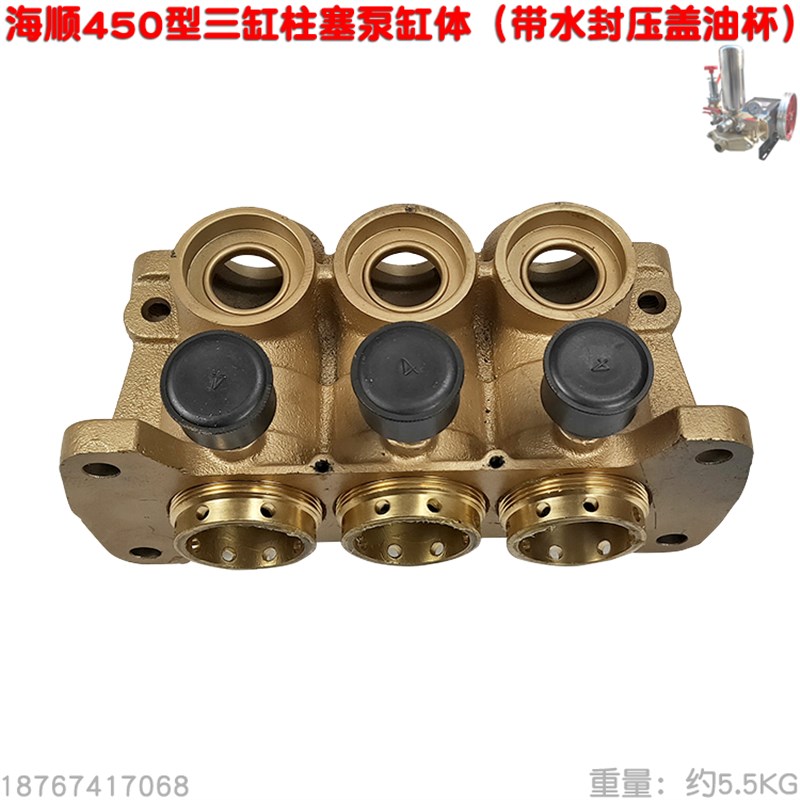 HS海顺450型柱塞泵缸体带水封压盖油杯高扬程水泵340 380气缸5200