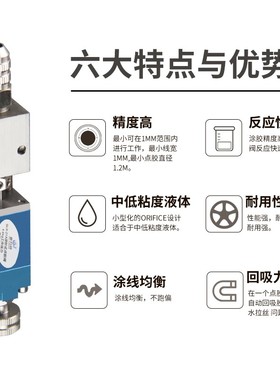 QLH-21A顶针式点胶阀千分尺点胶阀精密点胶胶阀  (送TT和密封圈)