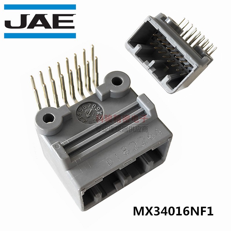JAE日本原装进口MX34016NF1汽车连接器16P板端弯脚插座 2025+现货
