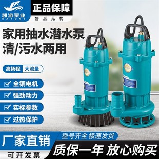 德国进口潜水泵污水泵220V家用抽水泵高扬程小型抽水机大流量农用