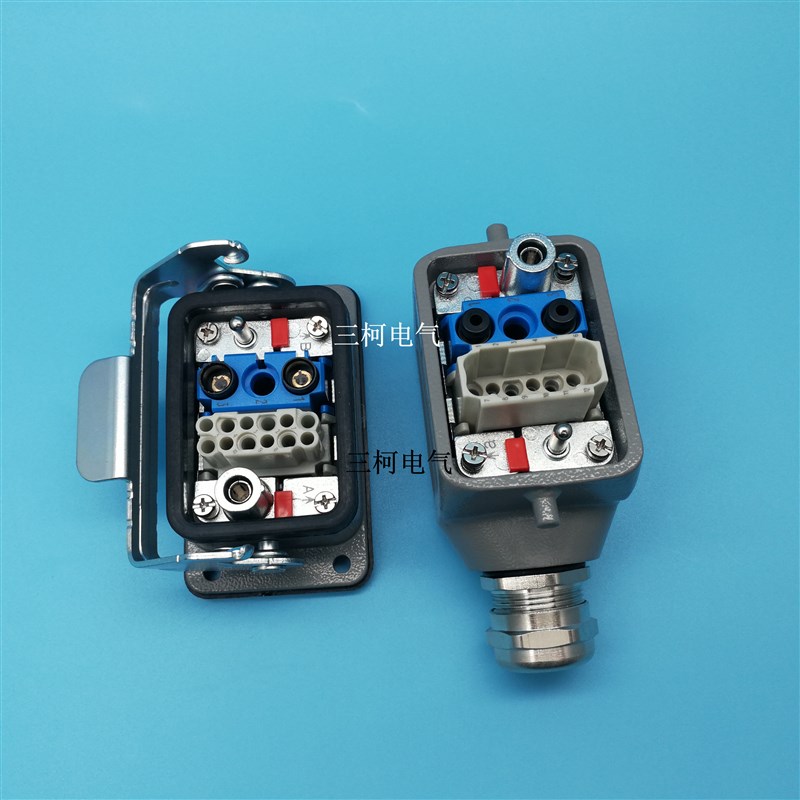 WEVEL威乐 3芯气动12芯信号电路电气一体组合式重载连接器航空插