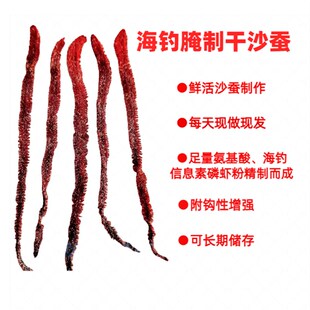 海钓腌制干沙蚕饵黄白姑黑头黄鱼鲈鱼沙光鱼海钓饵海钓船钓矶钓