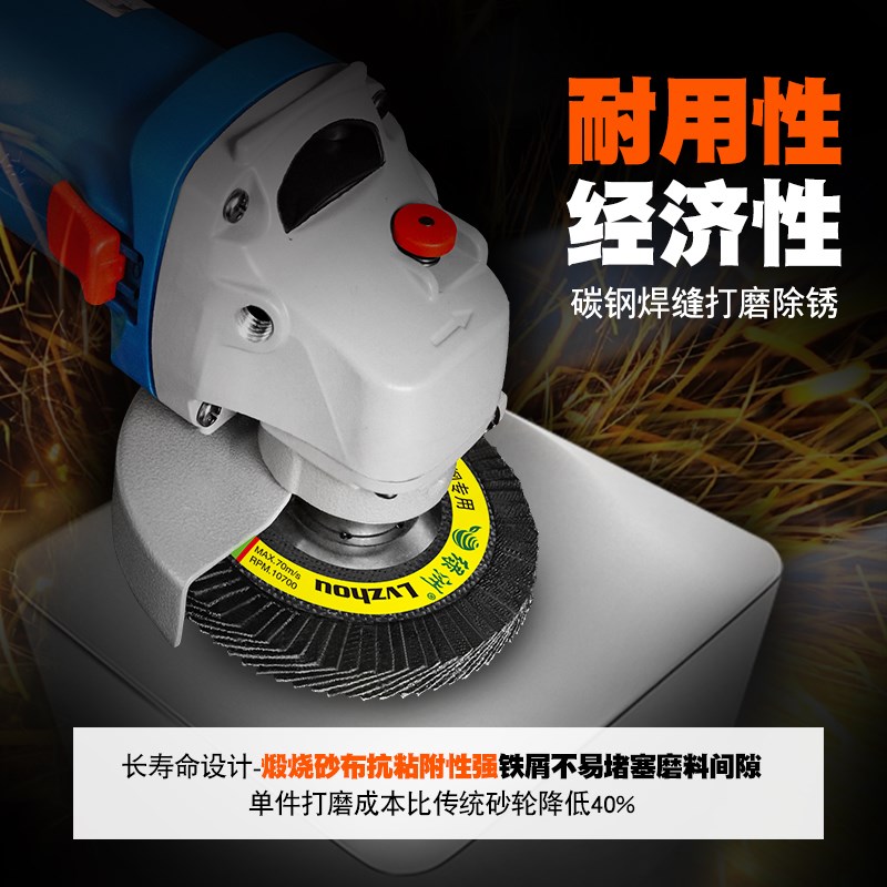 绿洲百叶片角磨机磨片千叶轮片砂布百叶轮不锈钢木工打磨片抛光片