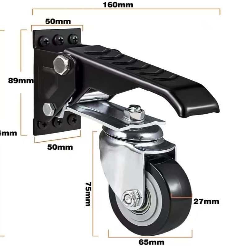 跨境木工焊工可拆卸脚轮桌子可抬升工作台升降移动脚轮四只
