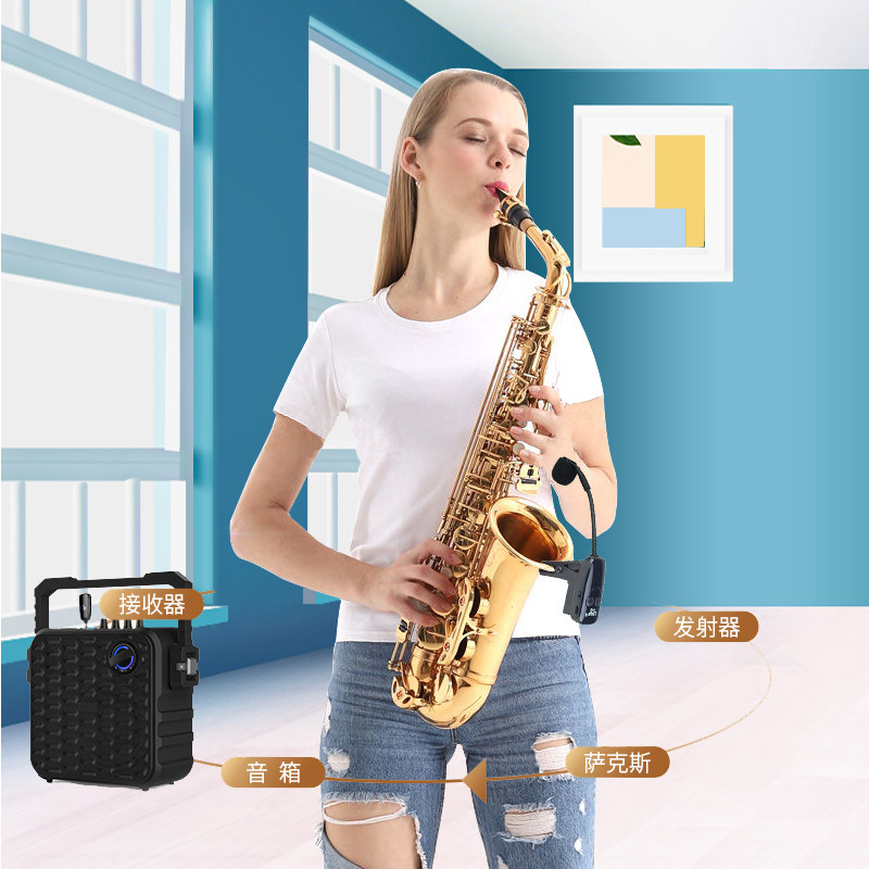新款乐器专业收音小话筒萨克斯无线麦克风户外舞台演出专用拾音器