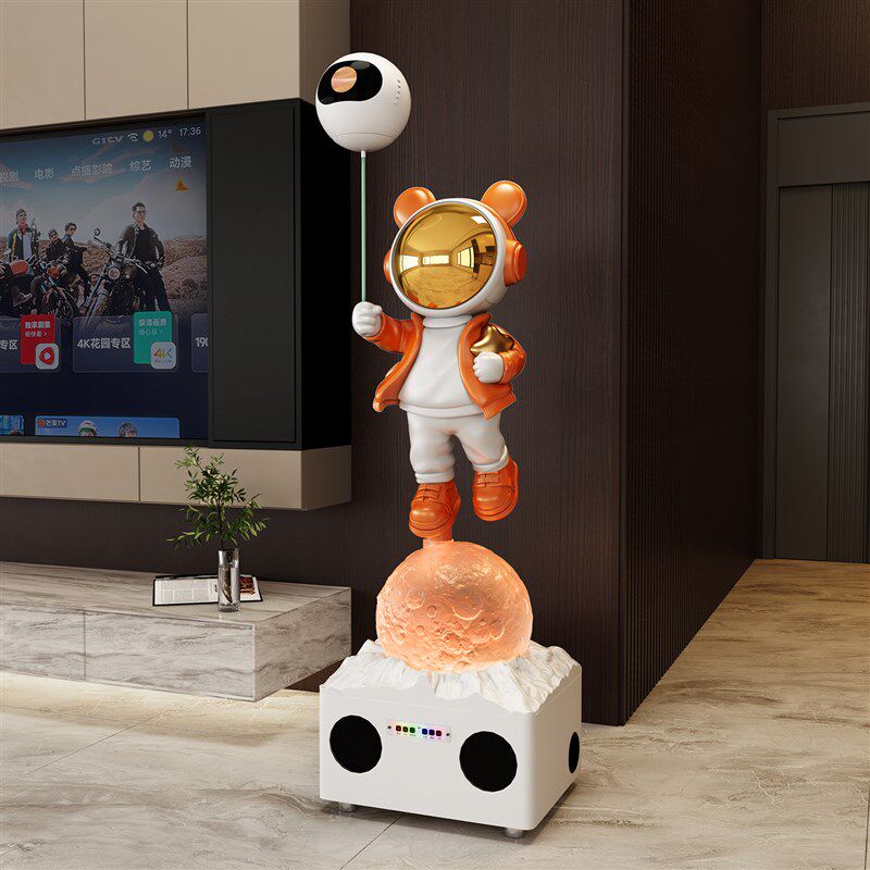 太空人宇航员大摆件型客厅落地K歌音响箱电视柜沙发旁边乔迁礼物
